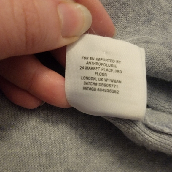 Anthropologie Moth Rhiannon Top Size S Gray/Cream - Picture 10 of 12